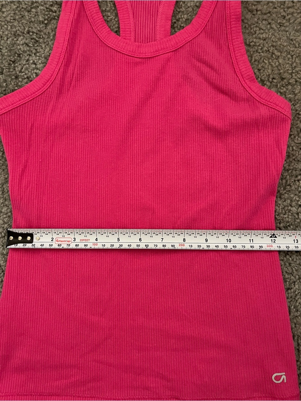 GapFit Pink Ribbed Racerback Tank - Picture 5 of 6